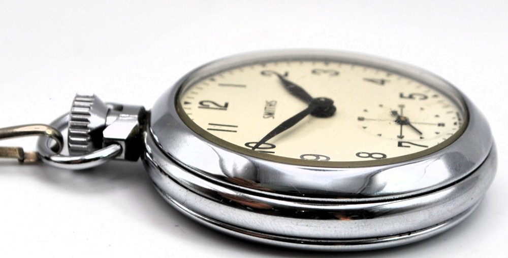 Smith chrome plated pocket watch