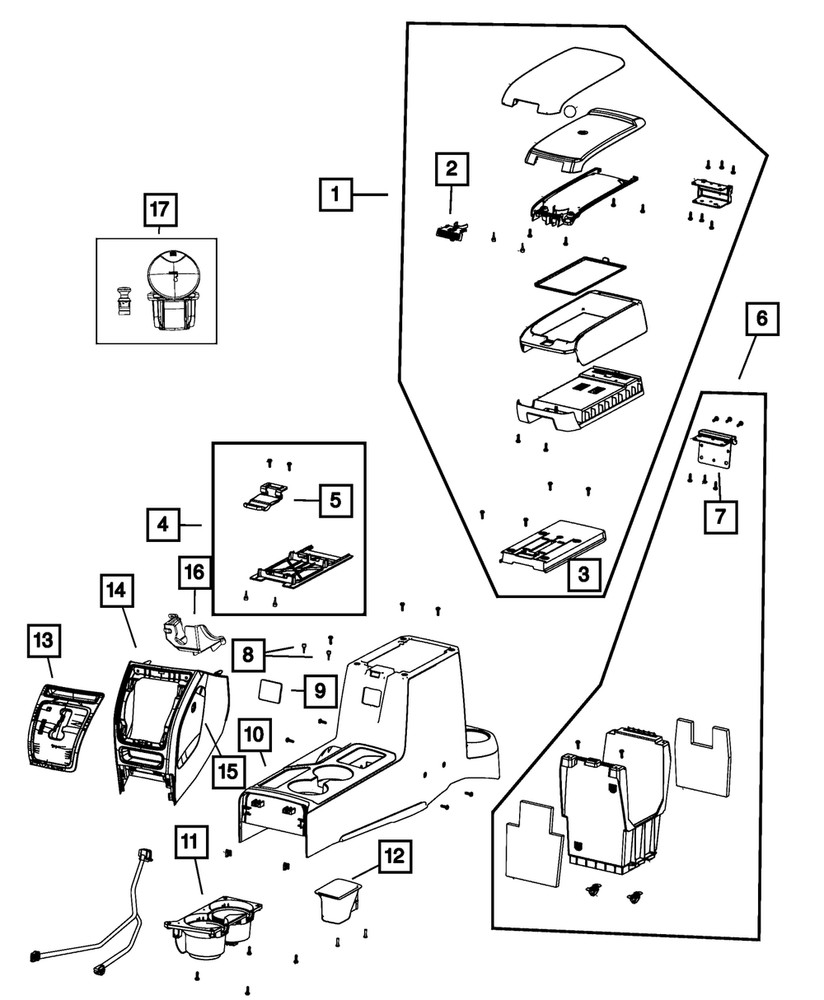 Genuine Mopar Gear Shift Indicator Bezel 5LN401X9AC