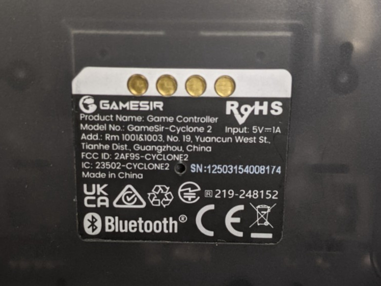 GameSir Cyclone 2 Wireless Controller Switch PC iOS Android Steam Shadow Black