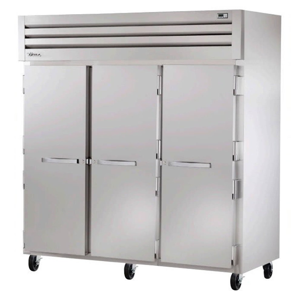 True STG3R-3S 77" 3-Section Reach-In Refrigerator w/ 3 Solid Doors, Top Mount...