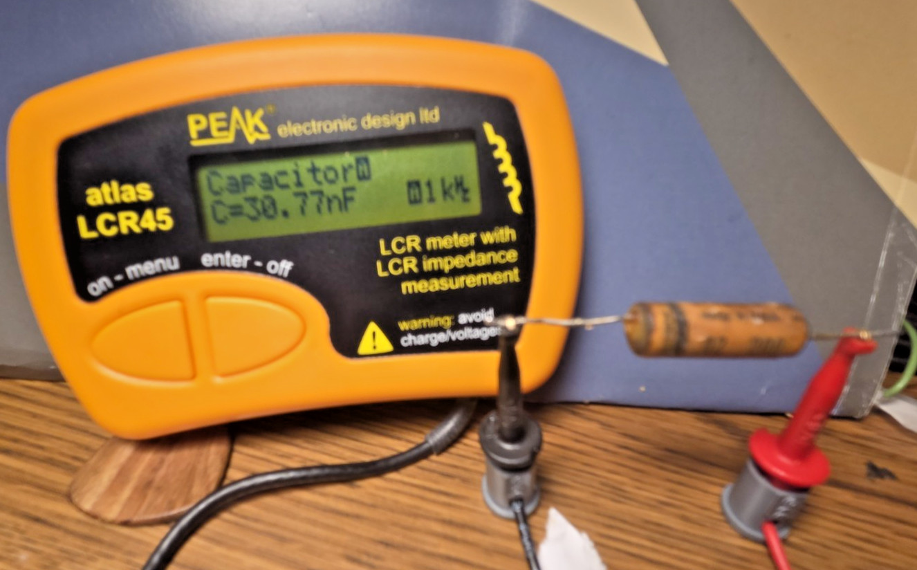 Sprague Wax Capacitor Pair .02 uf 200v TEST .025 /.030 Guitar Cap Fender Gibson