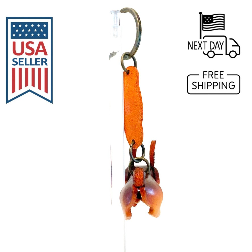 Rabbit Handmade Leather Keyring
