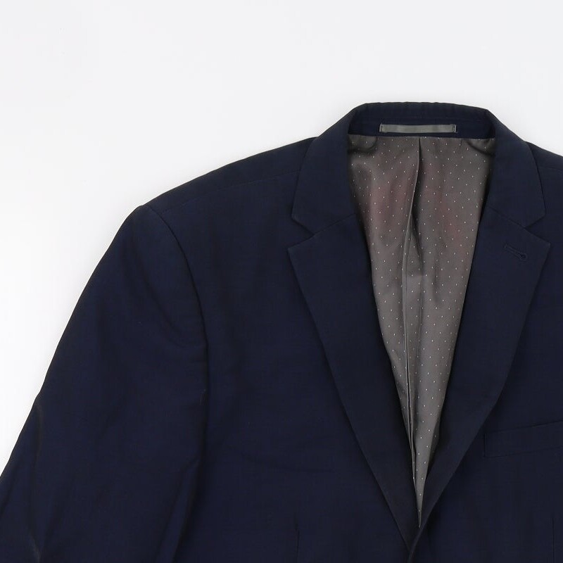 NEXT Mens Blue Wool Blend Suit Jacket Size 40