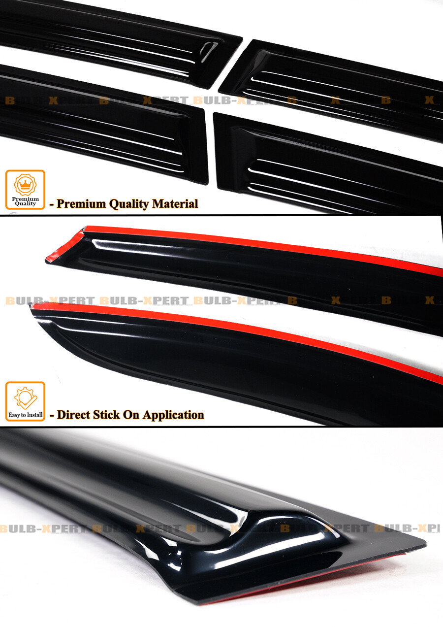 JDM MUG 3D WAVY WINDOW VISOR RAIN GUARD DEFLECTOR FOR 2006-13 LEXUS IS250 IS350