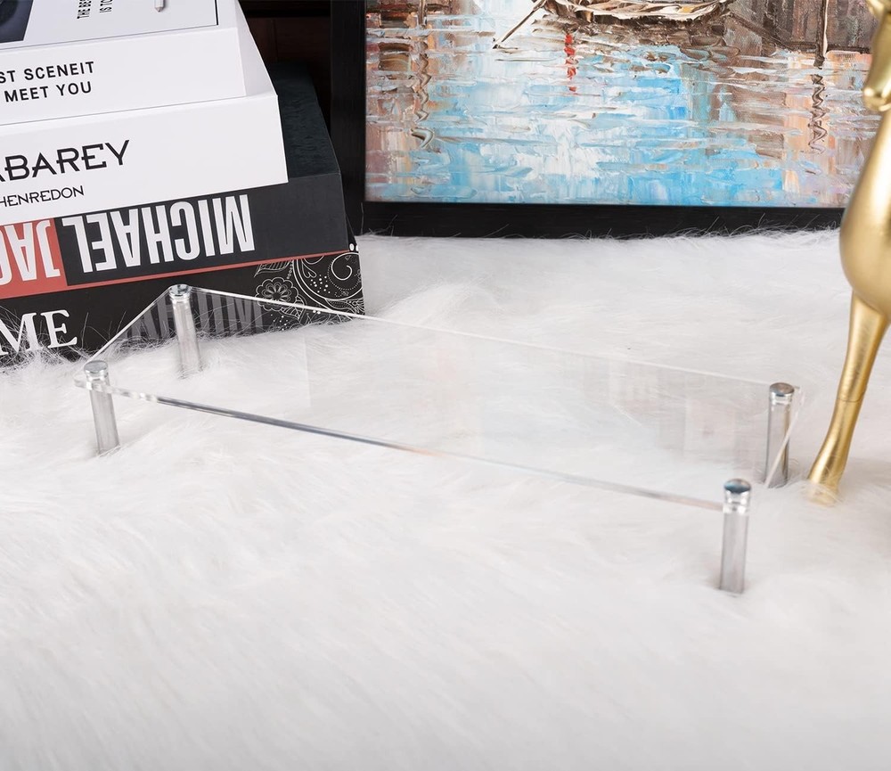 Versatile Acrylic Riser Display Shelf for Cupcakes, Cosmetics & More - 1-Level