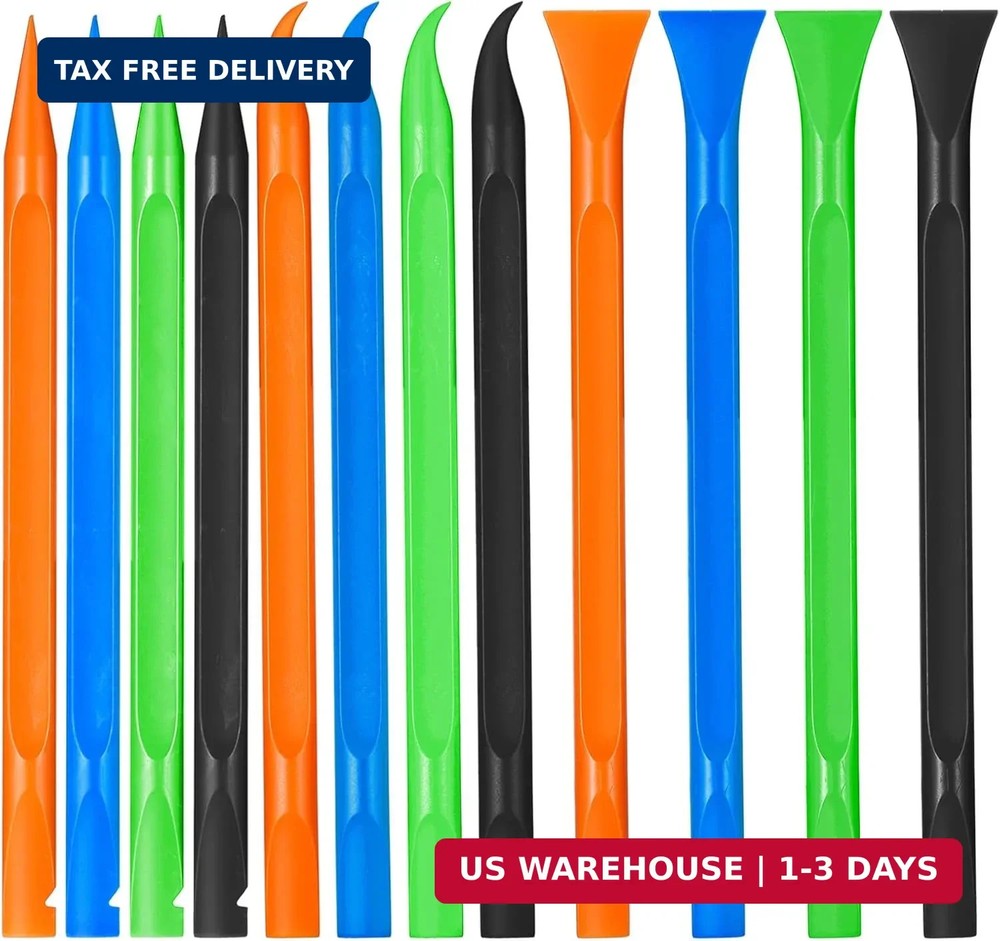 12PCS Crevice Cleaning Tool, Plastic Scraper Tool Non Scratch Multipurpose Pen-S