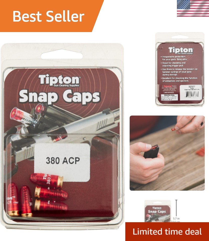 Versatile .380 ACP Snap Caps - 5-Pack for Trigger Adjustment & Dry Practice
