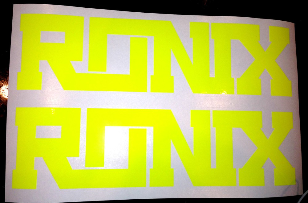 2013 RONIX CODE LOGO DECAL STICKER YELLOW YOU GET 2!!