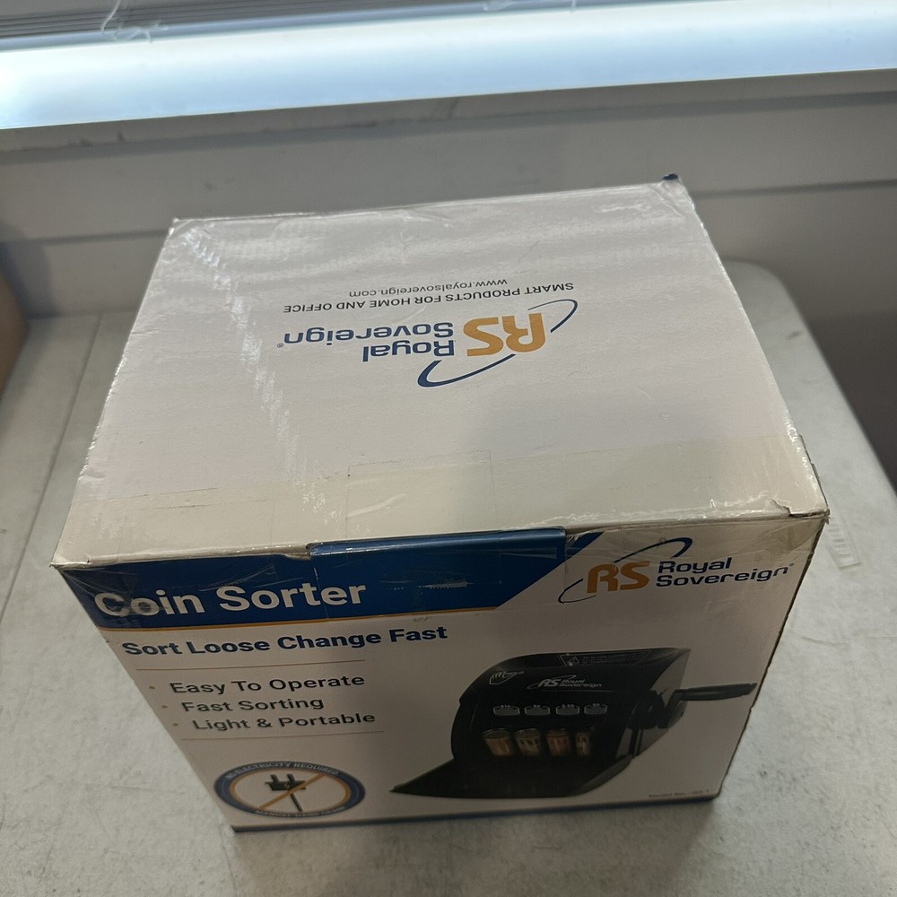 Royal Sovereign Quick Sort Counter Top Coin Sorting Machine QS-1