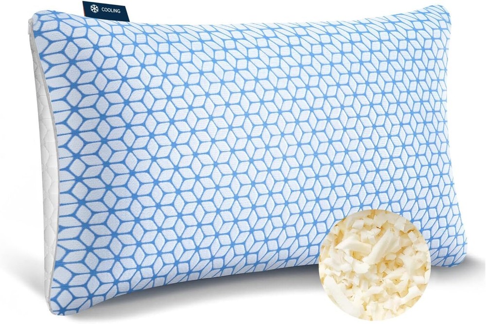 Chopped Memory Foam Pillow King 2-Piece Cooling Pillow Set