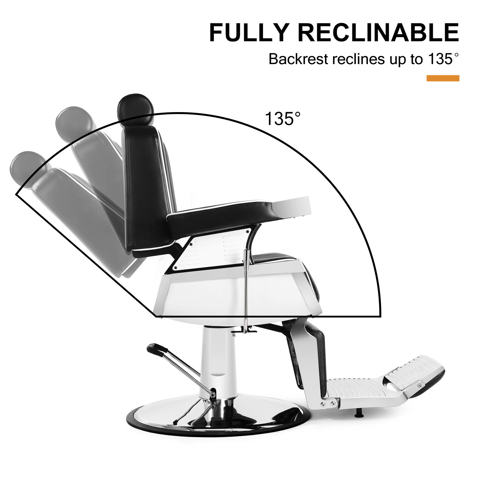 All Purpose Recline Hydraulic Barber Chair Salon Spa Beauty Equipment Heavy Duty