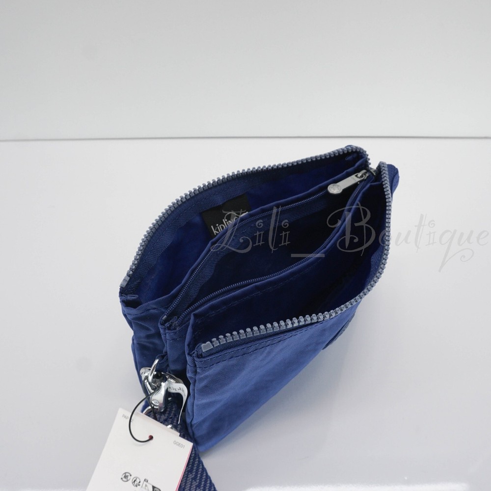 Kipling Creativity XL Extra Large Pouch AC7318 Polyamide Navy Mist WB $49 NWT