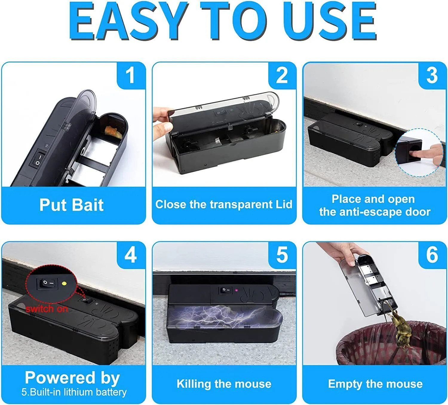 Electronic Mouse Trap Victor Control Rat Mice Killer Pest Electric Rodent Zapper