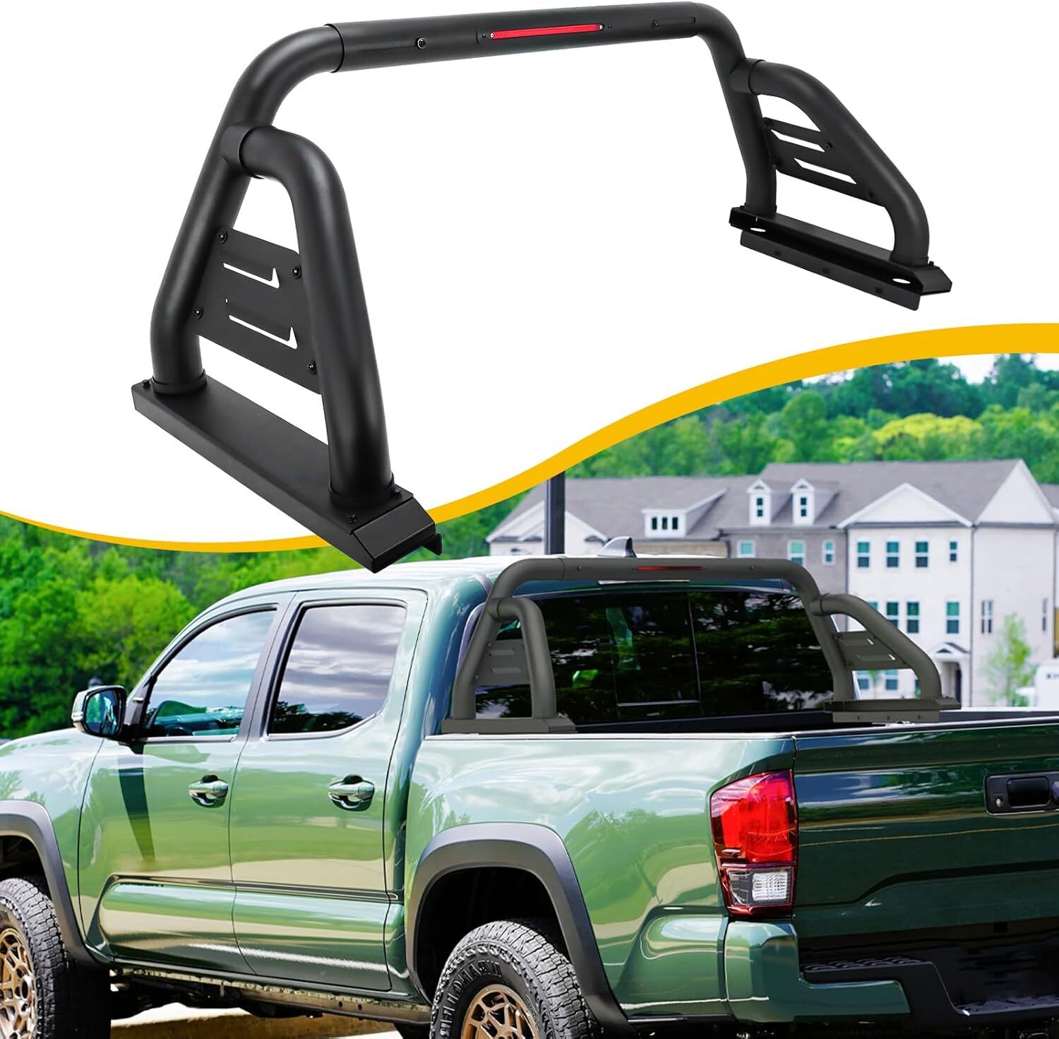 Roll Bar Fits for Toyota Tacoma 2005-2025 with Light Mounting Bracket Heavy Duty