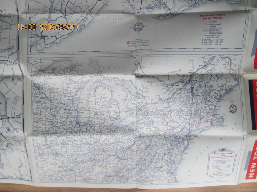 New York map Socony 1938