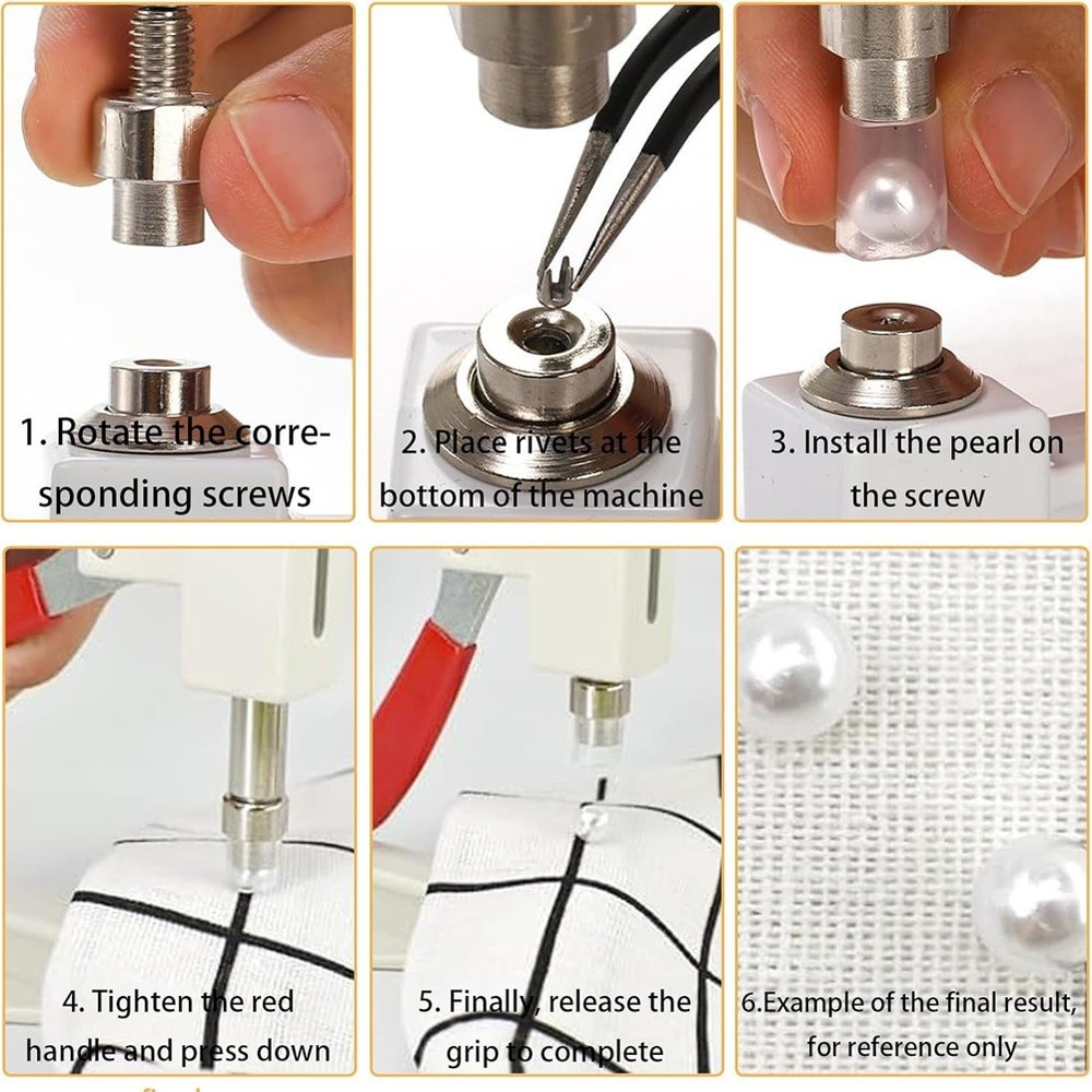 Setting Machine, Bead Rivet Fixing Machine, 5 Sizes, Hand Setting8179
