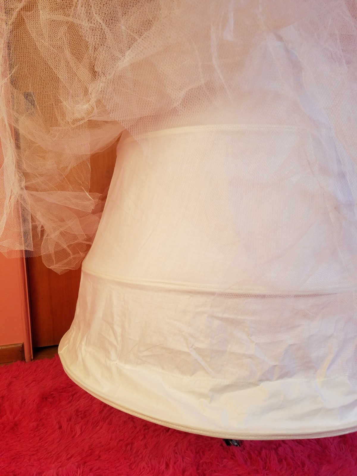 1950s Vintage White Tulle Petticoat Skirt -Hoops & Crinolines by Merry Modes