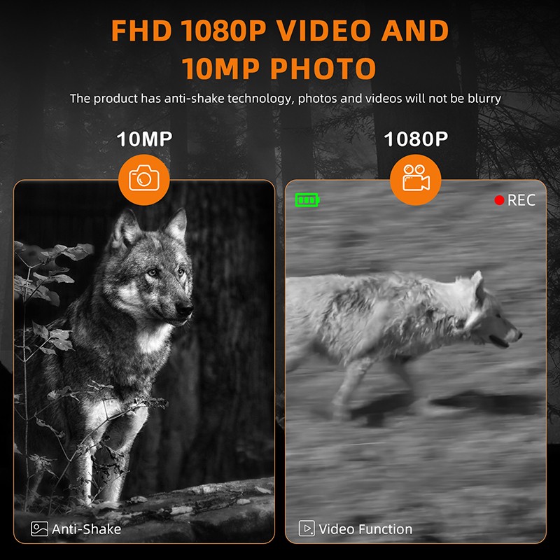 Head-Mounted 1080p Night Vision Goggles Rechargeable Hands 5X Digital Zoom