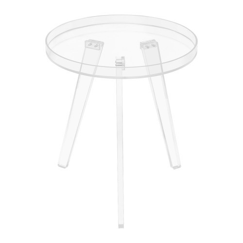 Acrylic Side Table, Clear Side Table, Round Acrylic Side Table