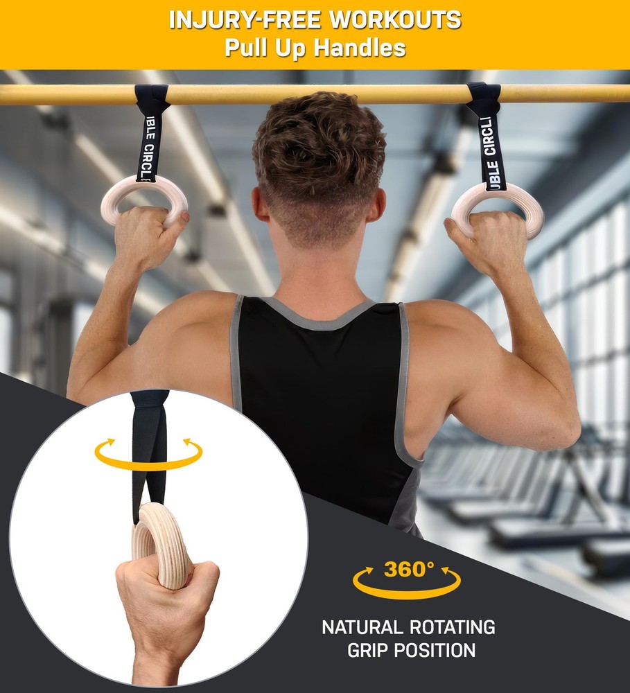 Pull Up Handles - Pull Up Grips, LAT Pull Down Gym Handles Design - Quick Att...