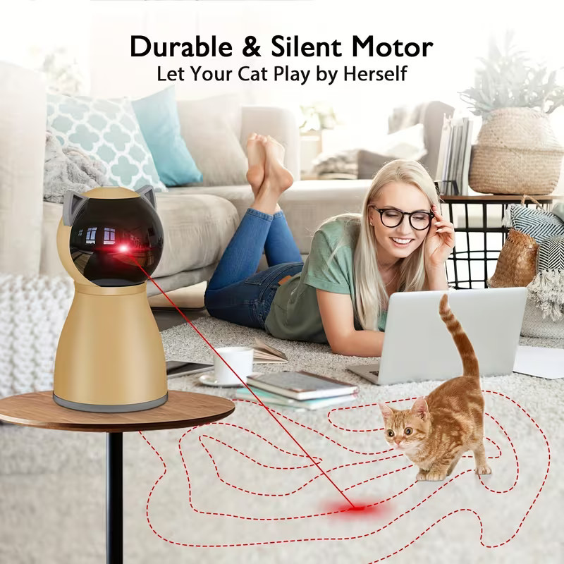 Automatic Cat, Laser Toy, Rechargeable Interactive, Pet Toy Random, Movement