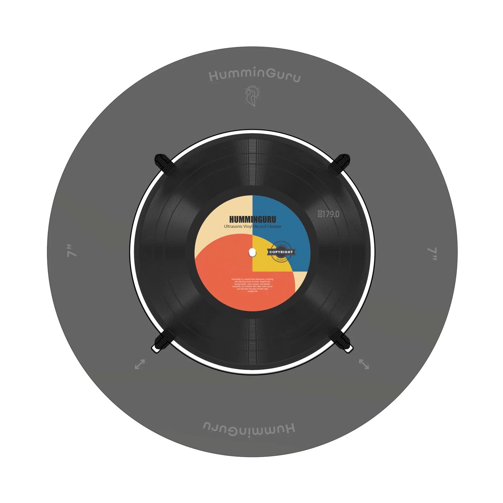 HumminGuru: 7 Inch Record Adapter for Ultrasonic Cleaner