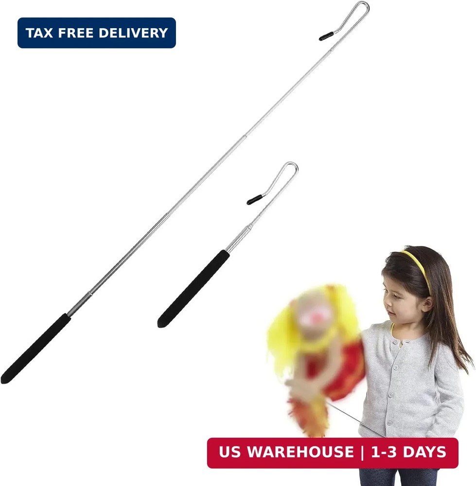 2 Pack 8-21 Inch Puppet Handles Arm Control Rod Extendable Hand Puppet Stick Adj