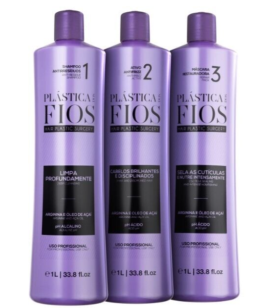 Progressive Cadiveu Plastica Brazilian Keratin System Anti Frizz -3x1L