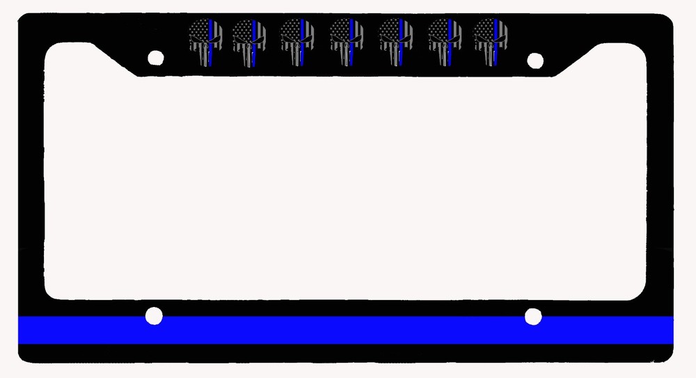 L@@K!  - Thin Blue Line - License Plate Frame Police