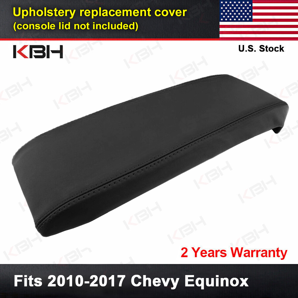 Fits 2010-2017 Chevy Equinox Leather Center Console Lid Armrest Cover Trim Black