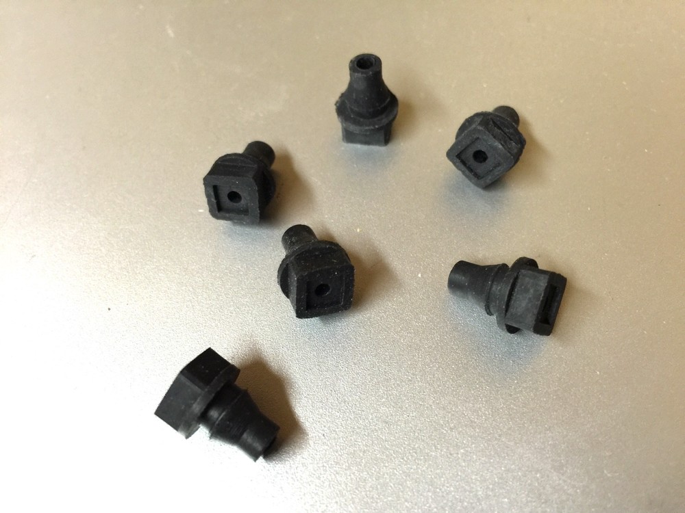 6 Spinet Piano Square Rubber Lifter Wire Grommets