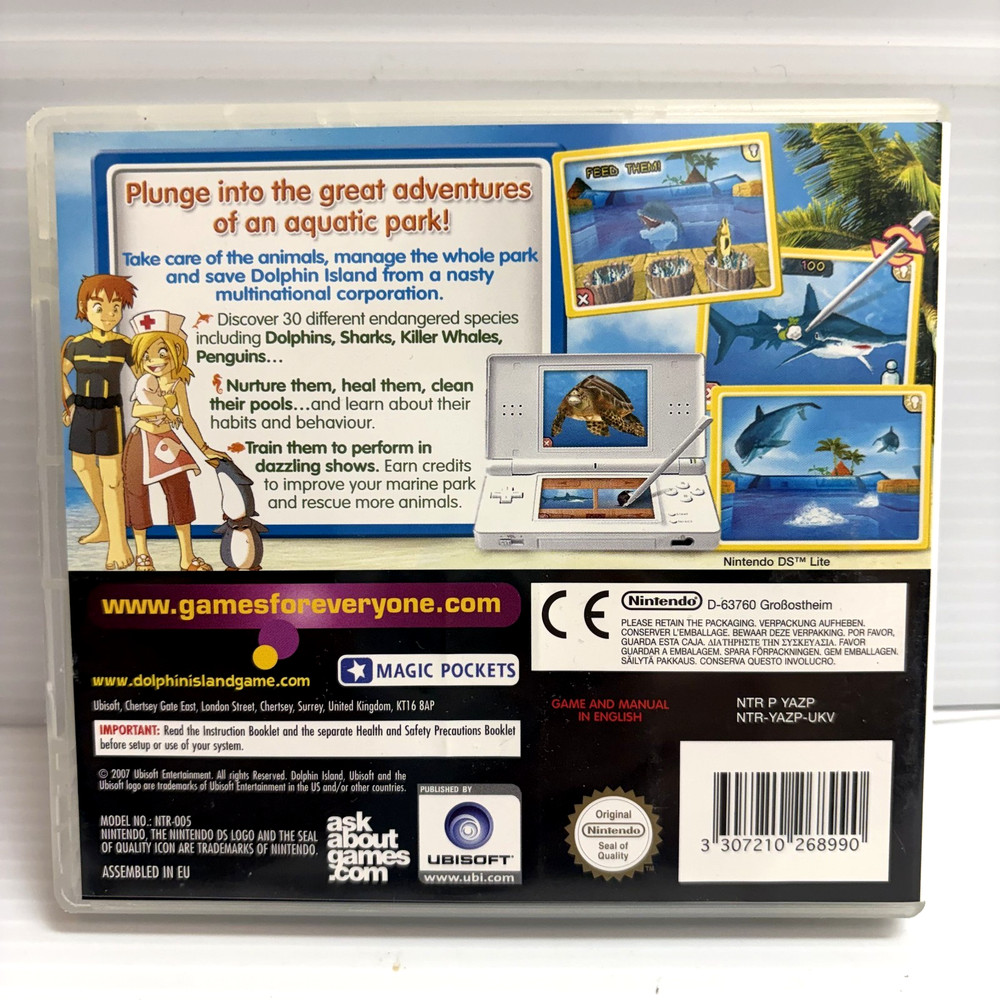 Dolphin Island Nintendo DS Case & Inserts 2007 Ubisoft NO GAME Case Only