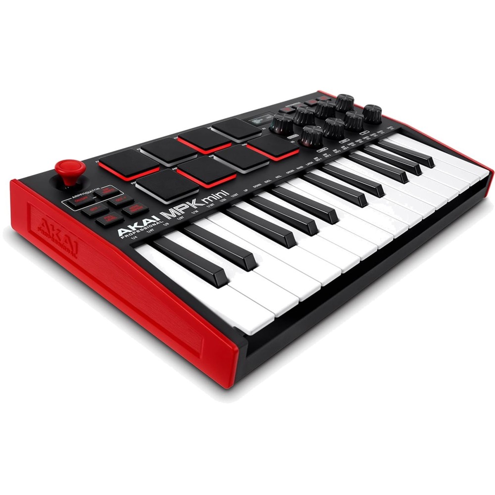 Portable MIDI Keyboard Controller with 25 Keys and Integrated Effects
