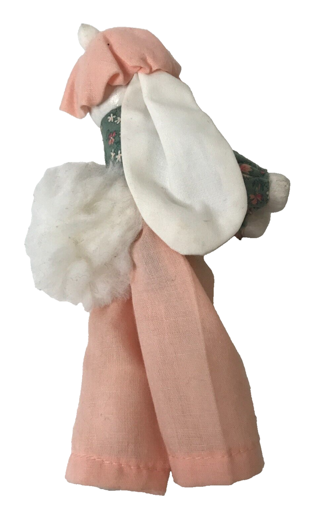 Vintage Clothespin Easter Bunny Sitter Doll Figurine
