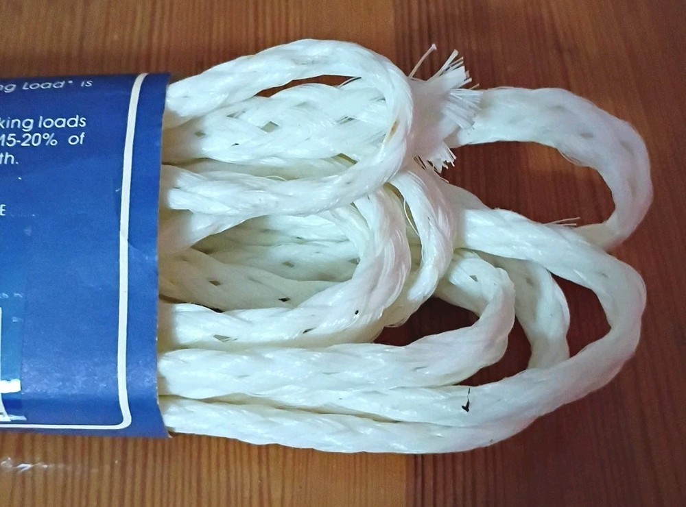 20 Ft 3/8" UTILITY ROPE POLY BRAID Nylon Strong Polyester Cord Clothesline Flag