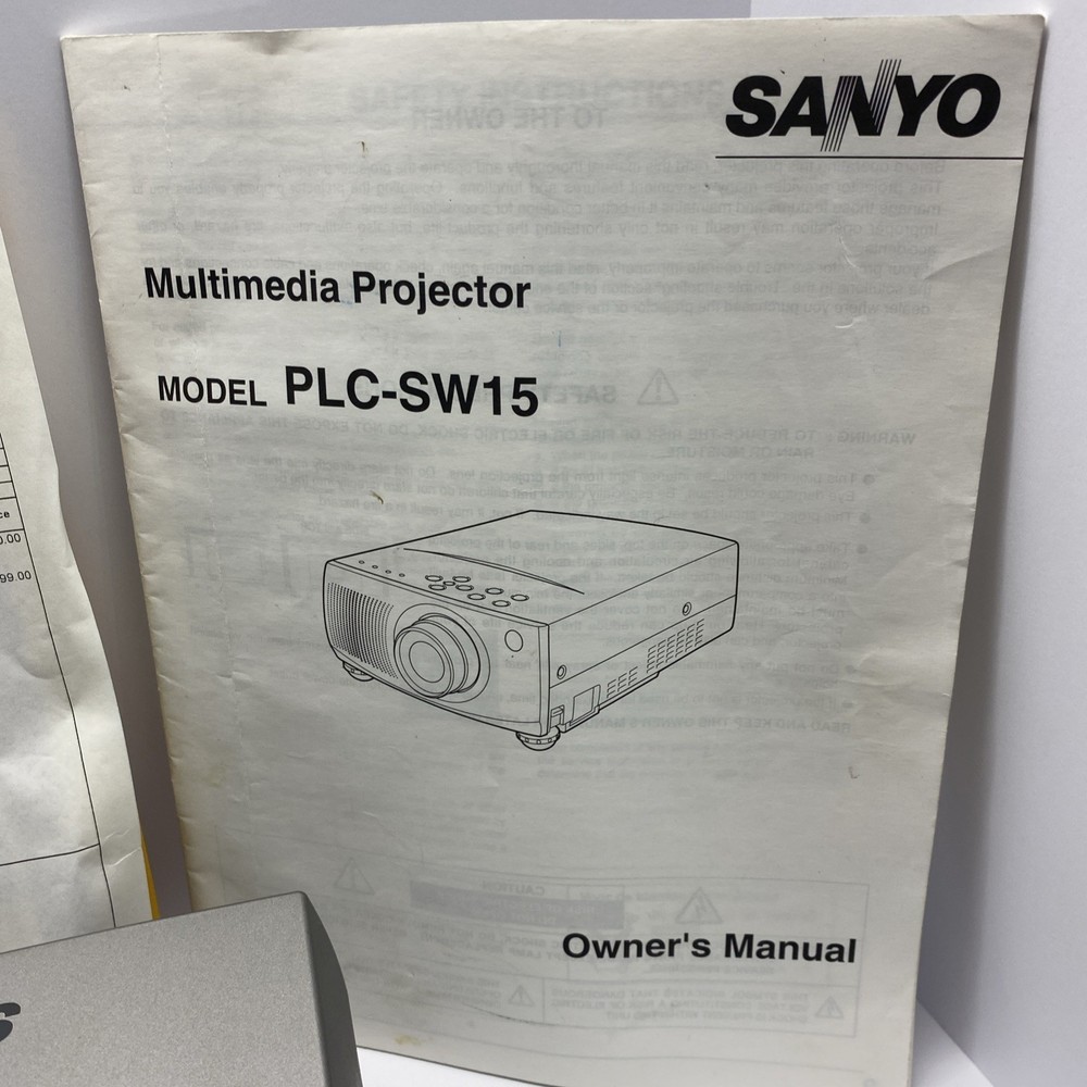 Sanyo Multimedia Projector Model PLC-SW15 Tested Works