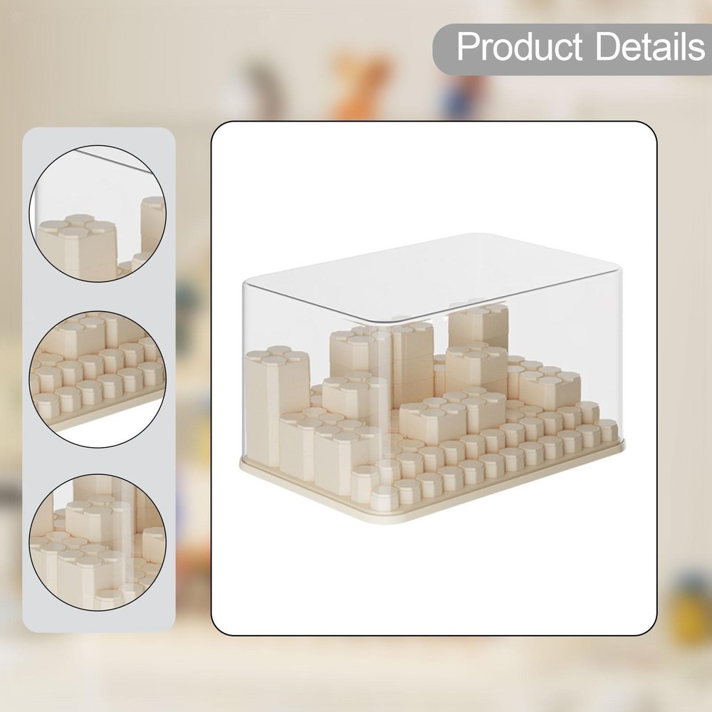 Clear Mini Figure Storage Display Case, Multipurpose Desktop Organizer for Mini
