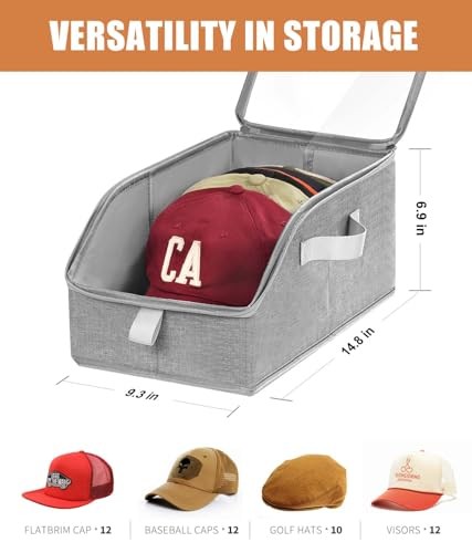 Hat Organizer for Baseball Caps, Hat Storage Holder Container for Closet 1