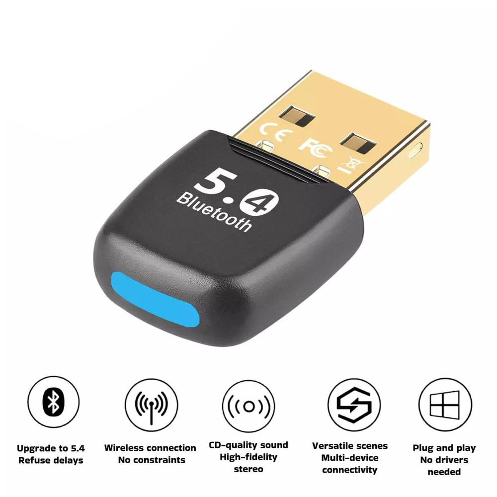 U-speed USB Bluetooth 5.4 Dongle Adapter for PC Speaker Wireless Mouse Keyboarq3