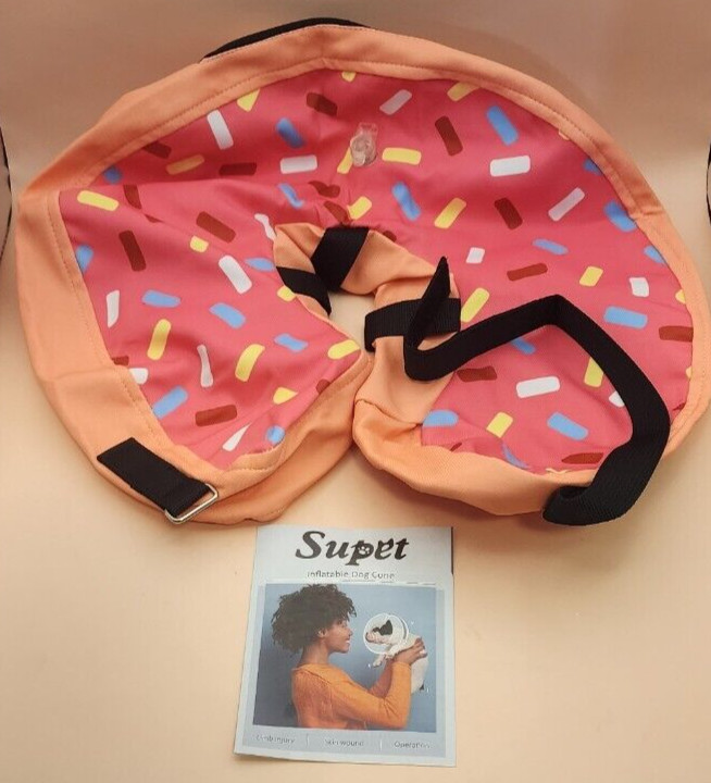 Supet - Inflatable Dog Cone - Multi Color - Medium - See chart for size