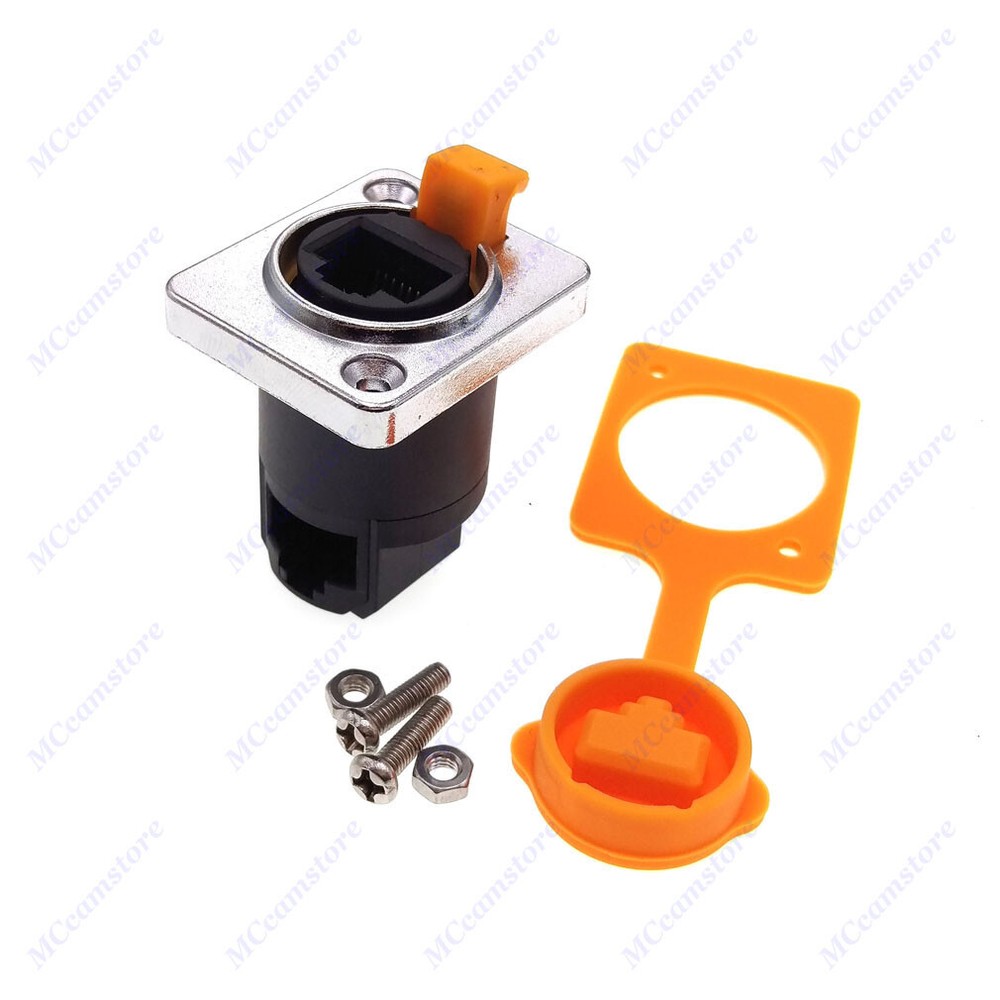 RJ45 Waterproof Connector Sockets RJ45 Ethernet Connector IP65 Panel Mount