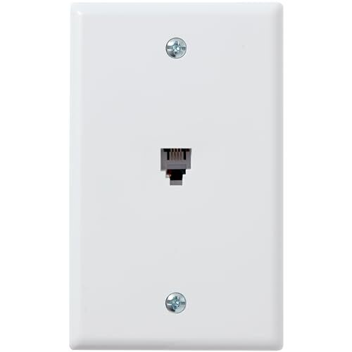 Newhouse Hardware Surface Phone Jack Plate White 1-Pack