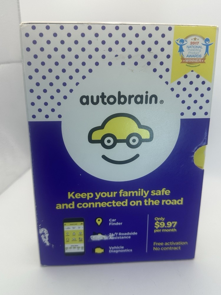 Autobrain Plug-In Vehicle Tracker & Diagnostics Device | Open Box | Subscription
