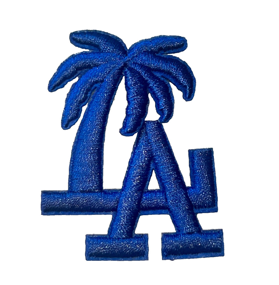 LA DODGERS - BLUE LOGO - PALM TREE - BASEBALL - Embroidered Iron-On/Sew Patch