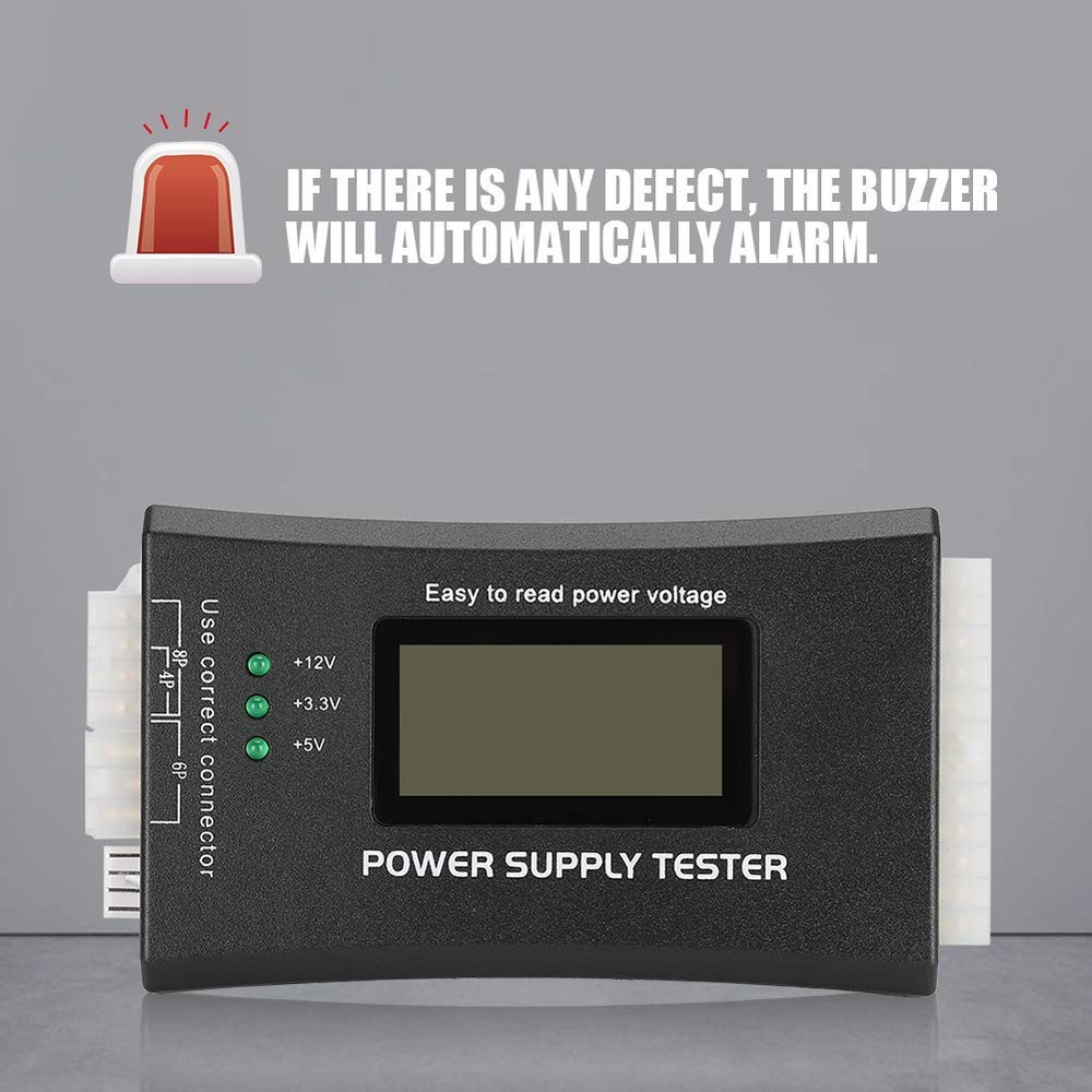 Computer PC Power Supply Tester with LCD Display, ATX default
