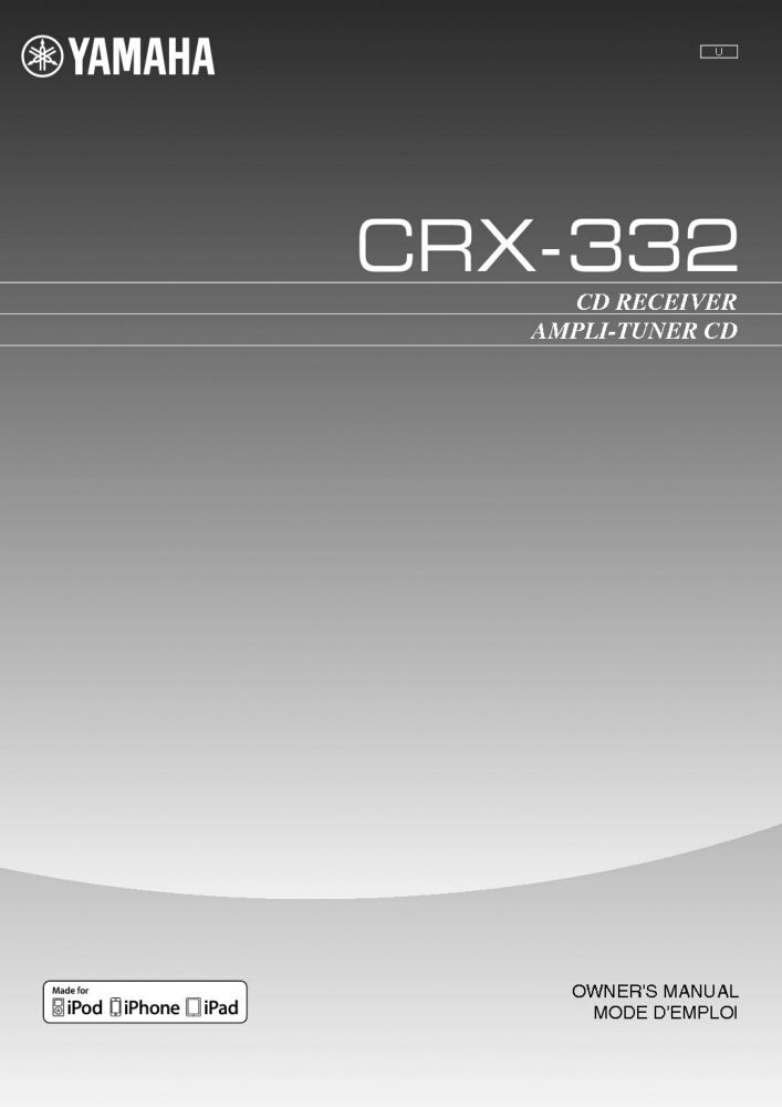 Yamaha CRX-332 Amplifier Owners Manual