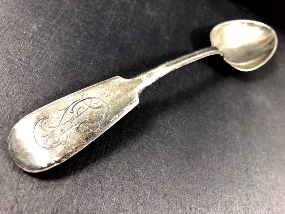 Antique Russian 1896-1908 Imperial Silver 84 Table Spoon Hallmarked Monogramed