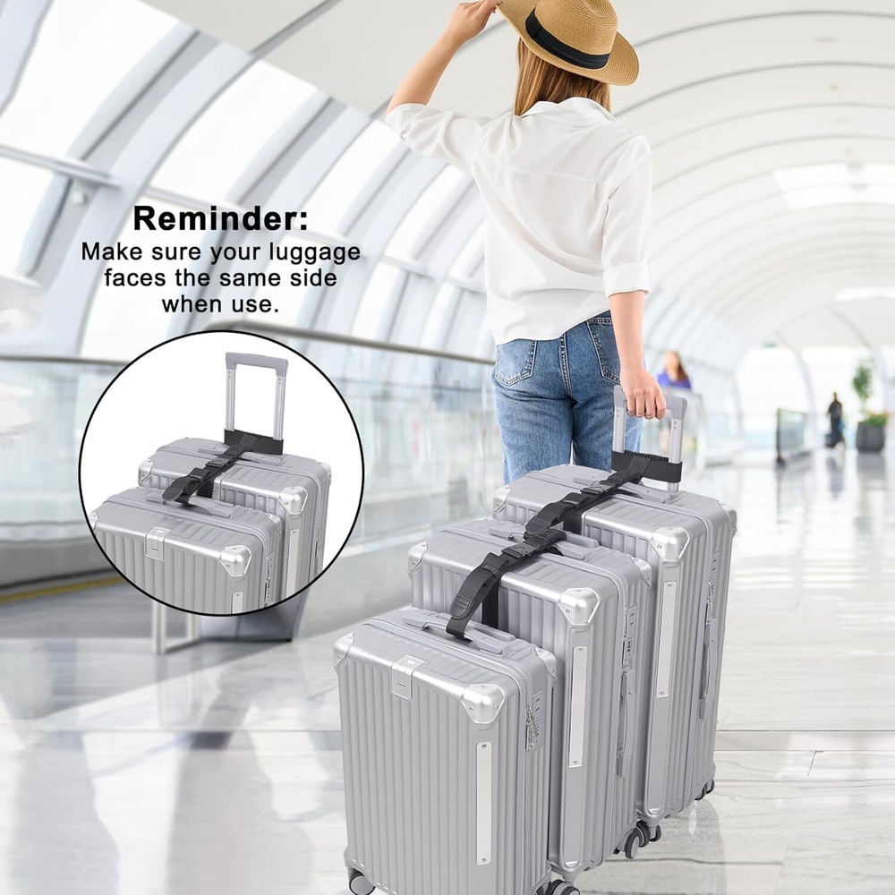 Luggage Straps, Straps for Suitcase, 1.5”Width Add A Bag Stretchable Attachment