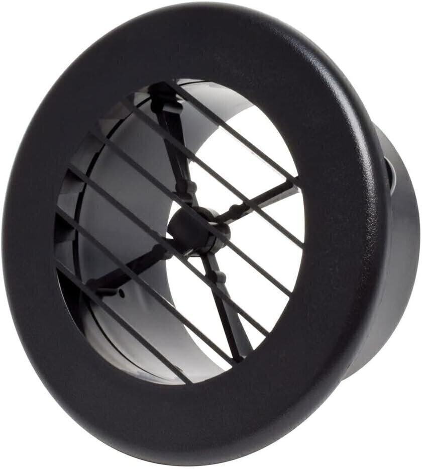 VALTERRA A/C Register Non-Damp, 4", Black