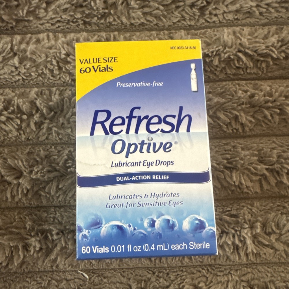 Refresh Optive Lubricant Eye Drops - 60 Vials Expiration: